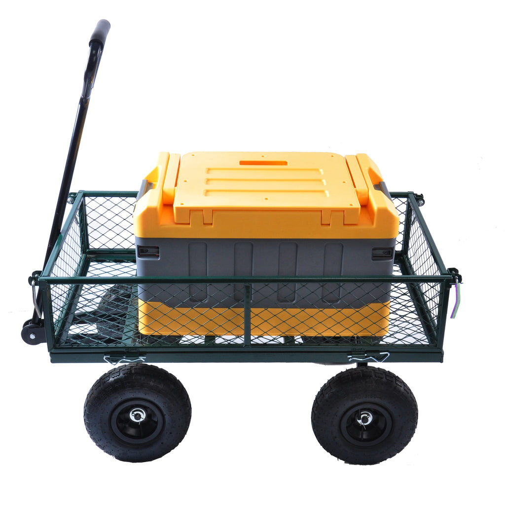 2-in-1 Garden Wagon and Flatbed Yard Cart