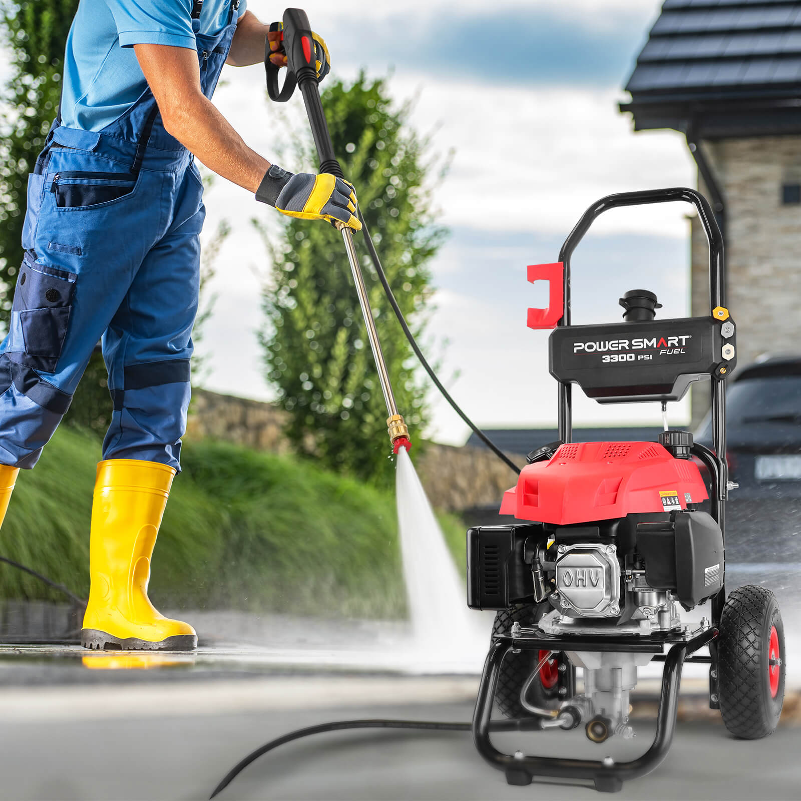 3300PSI 2.5GPM 201cc Gas Pressure Washer DB1050