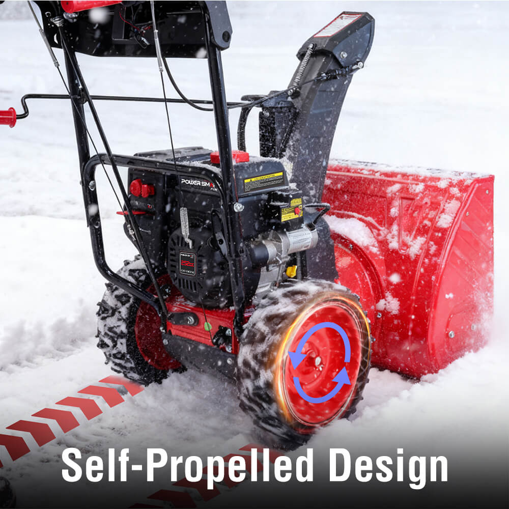 24'' 252cc Two Stage Self-Propelled Gas Snow Blower w/ Electric Start DB7109 (Web Exclusive)
