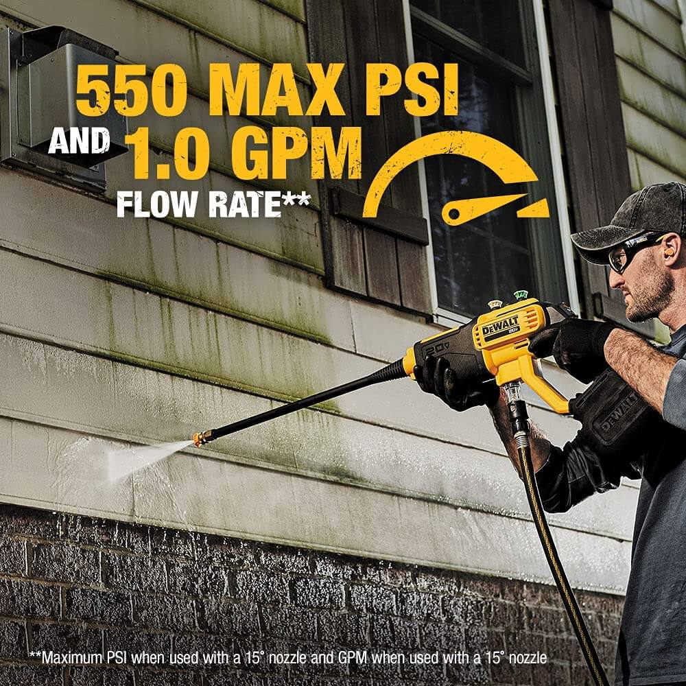 DEWALT DCPW550B 20V MAX* 550 psi Cordless Power Washer (Tool Only)