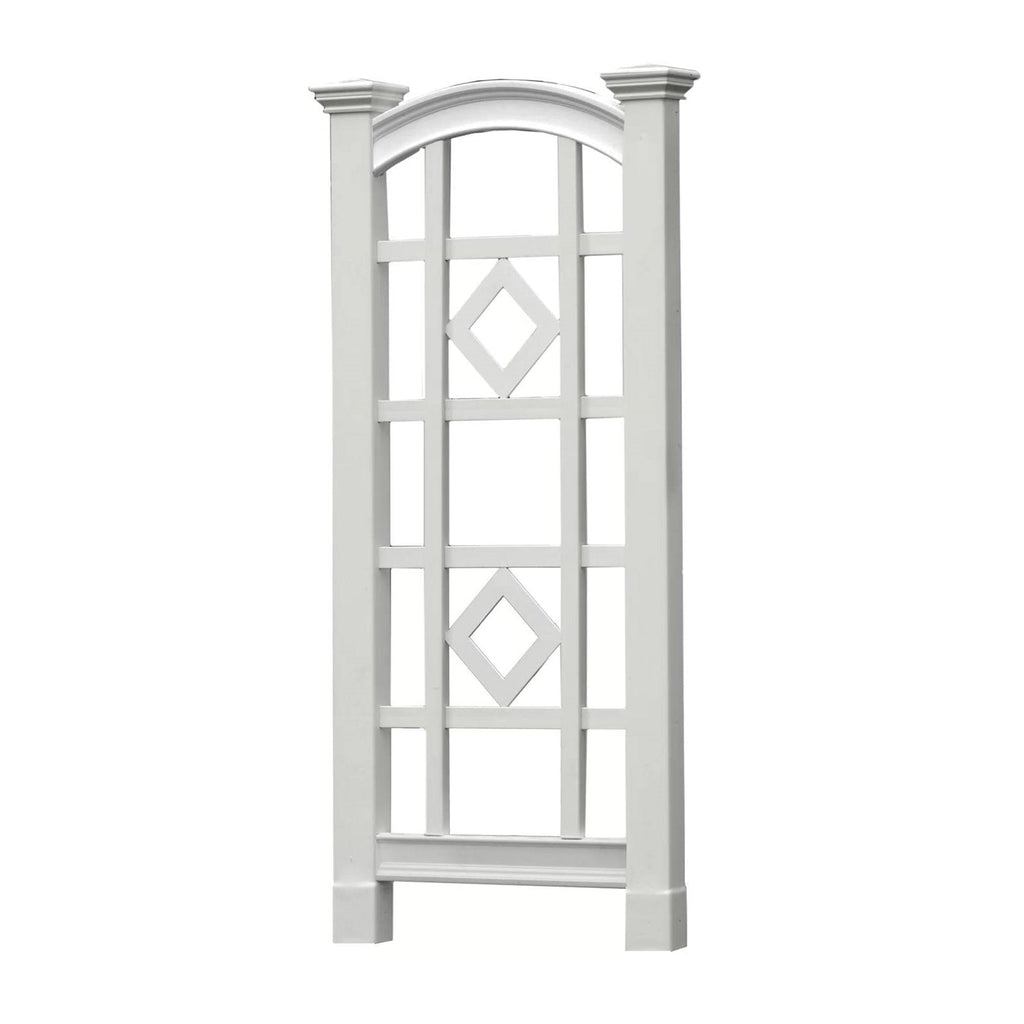 59-inch Outdoor Weather Resistant White Vinyl Garden Trellis