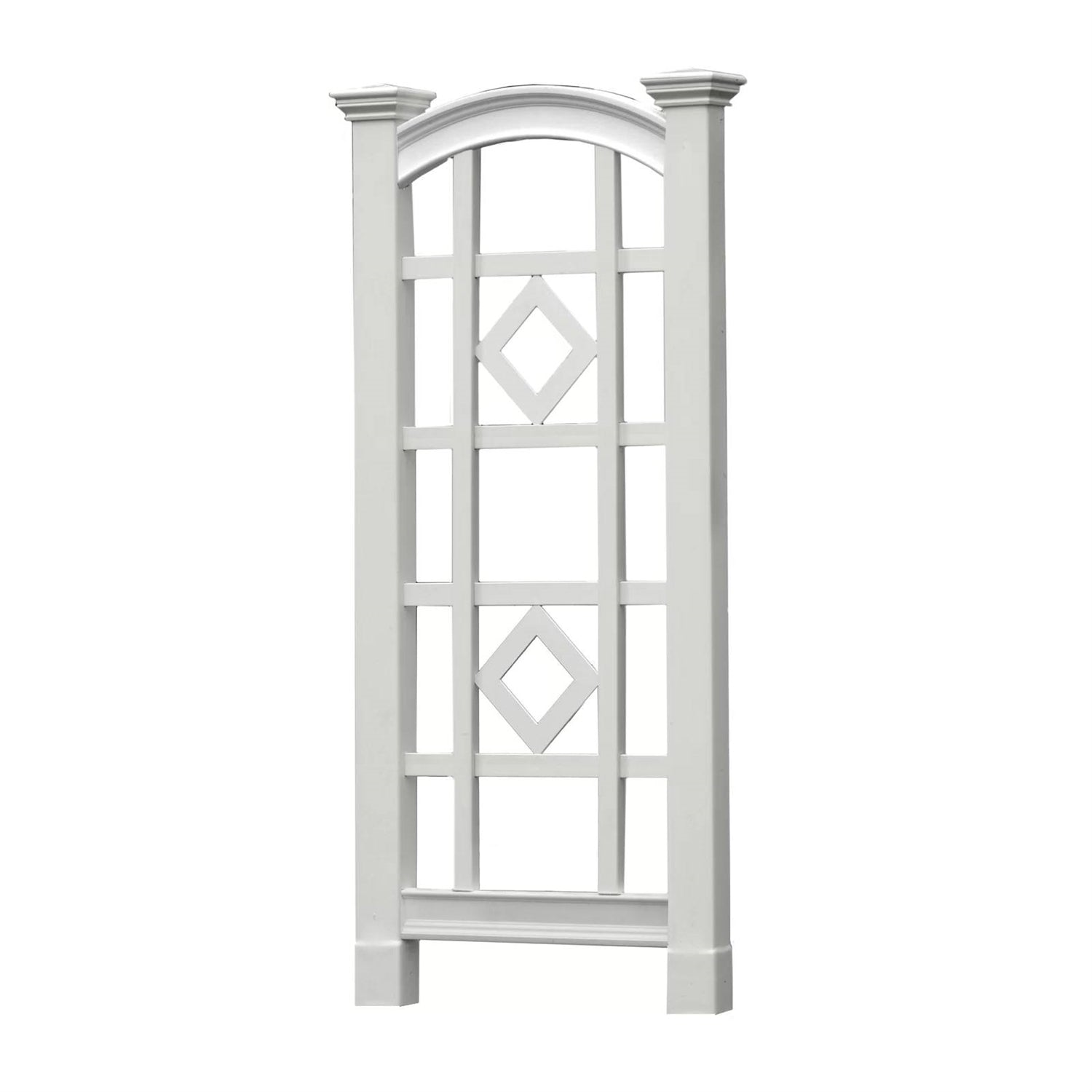 59-inch Outdoor Weather Resistant White Vinyl Garden Trellis