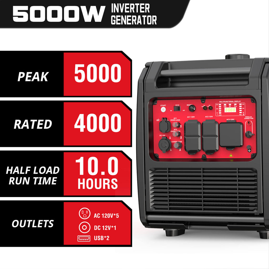 5000W Inverter Generator w/ CO Alert DH5050E