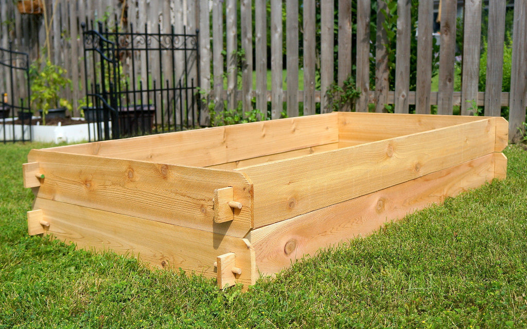 Set of 2 Double-Deep 3x6 Cedar Wood Raised Garden Beds - Timberlane Gardens