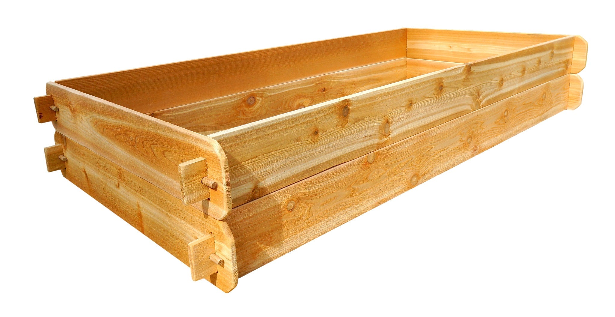 Set of 2 3x6 Western Red Cedar Wood Raised Garden Beds from Timberlane Gardens