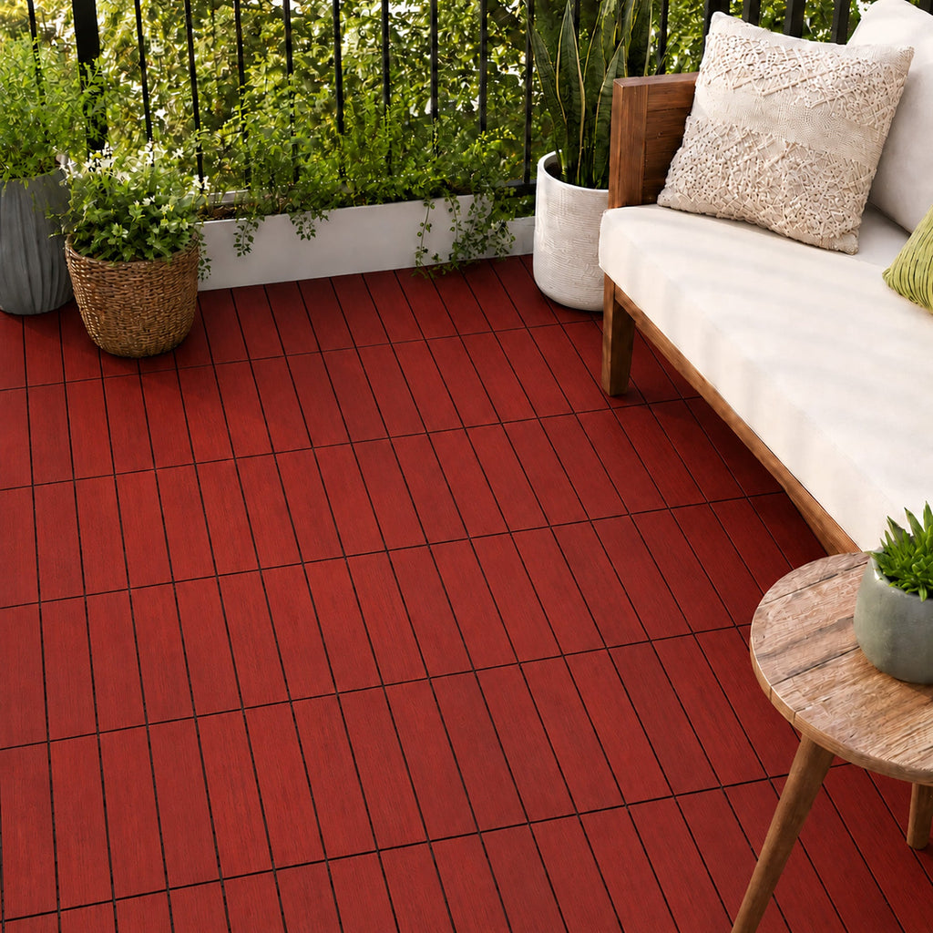 Clay Straight Wood Deck Tiles