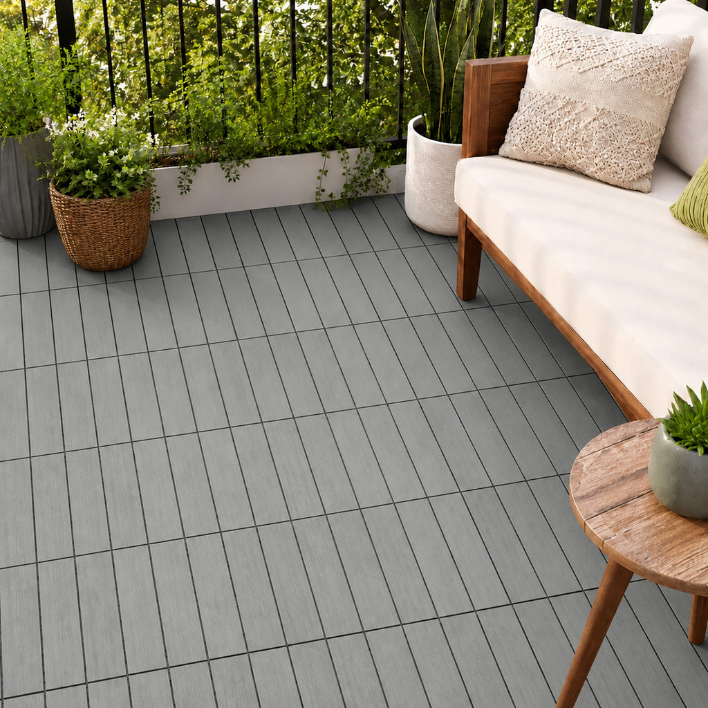 Modern Grey Straight Deck Tiles