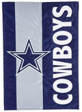 Dallas Cowboys Garden Flag 2 Sided Embellished Logo