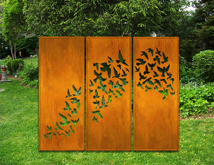 Outdoor Metal Privacy Fence Screen Panels (60” & 72”) – Heavy-Duty Steel for Backyard & Patio