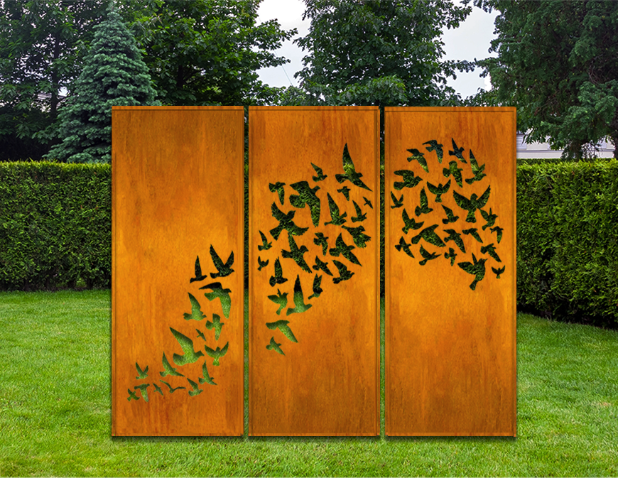 Outdoor Metal Privacy Fence Screen Panels (60” & 72”) – Heavy-Duty Steel for Backyard & Patio