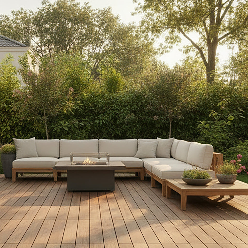 Oiled Acacia Straight Deck Tiles