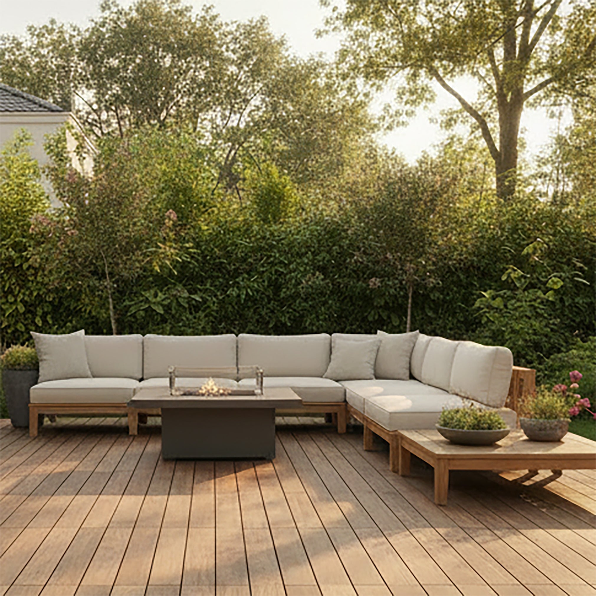 Oiled Acacia Straight Deck Tiles