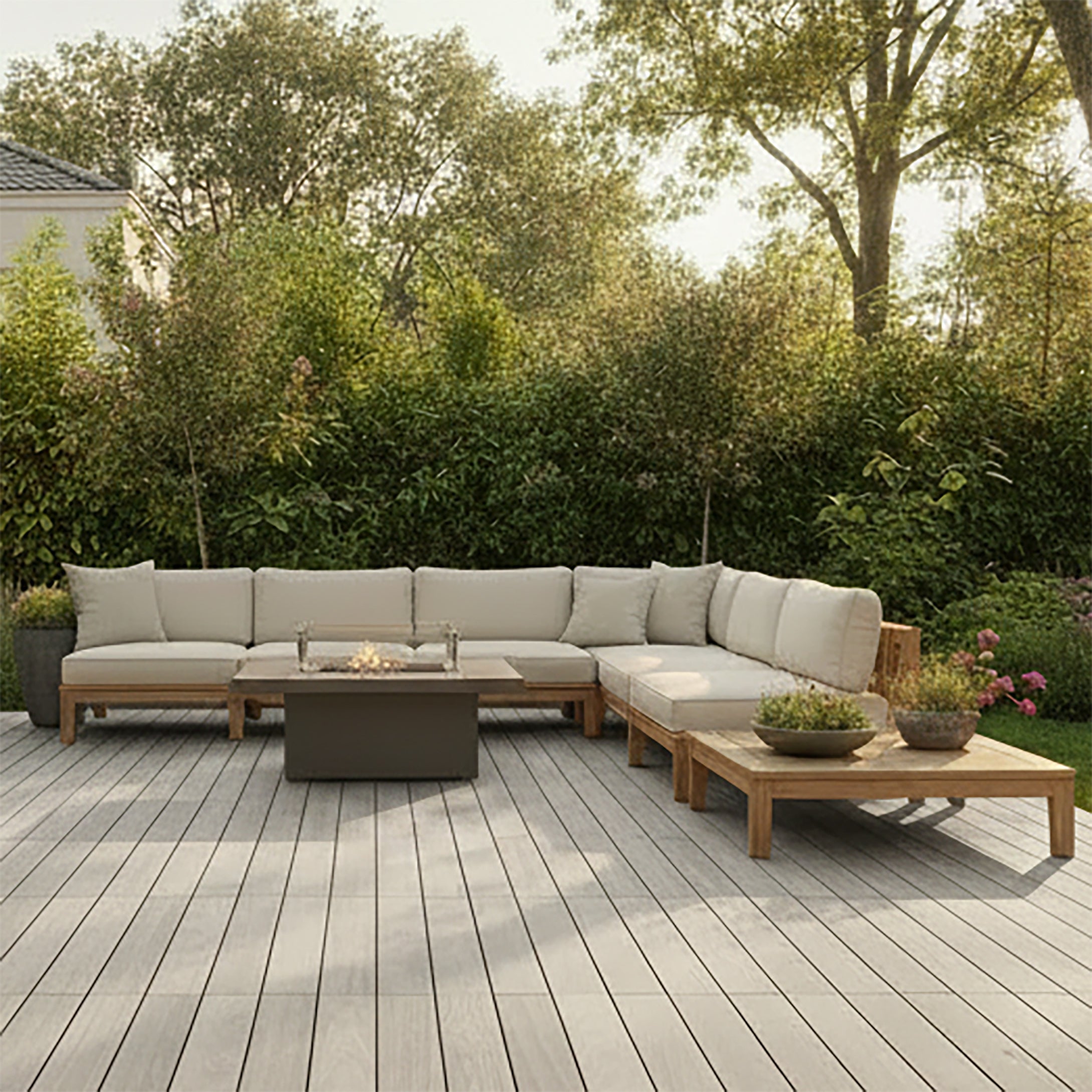Modern Grey Straight Deck Tiles