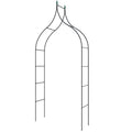 9.5 Feet Decorative Metal Garden Arch for Vine Rose Climbing Wedding Ceremony Party Decoration