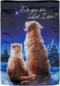 Do You See What I See Christmas Garden Flag 2 Sided Lustre