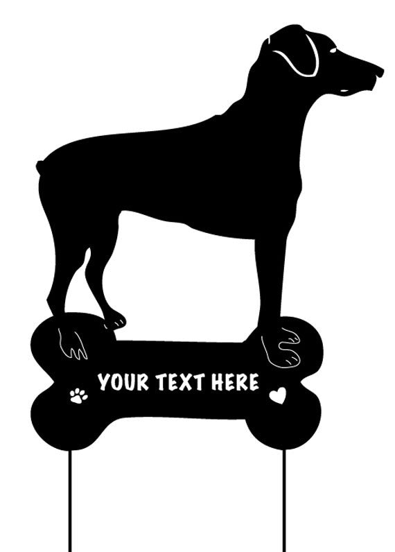 Doberman Pinscher Garden Stake or Wall Hanging (Style 2)