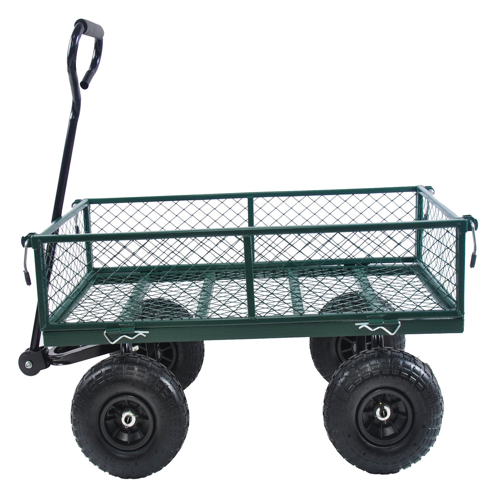 2-in-1 Garden Wagon and Flatbed Yard Cart