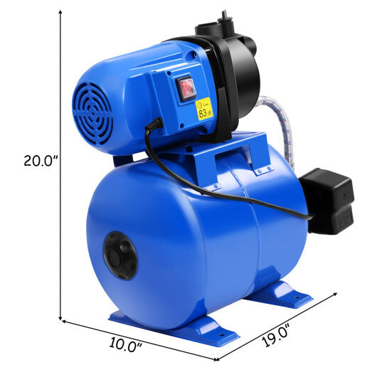 1200 W Garden Water Pump Shallow Well Pressurized Irrigation-Blue