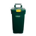 EcoSafe Zero Waste 13-Gallon Curbside Cart Green, Recycled Plastic, Animal Lock, Wheels (QTY 1), SKU CCGRN
