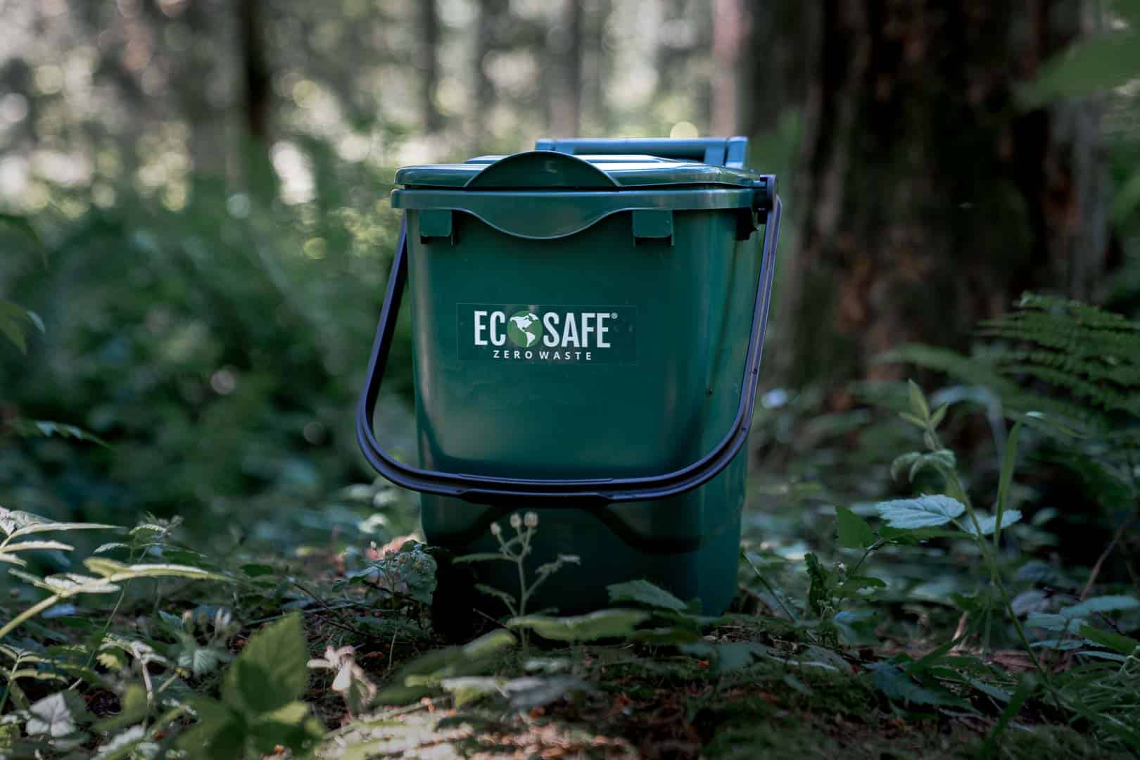 EcoSafe EcoCaddy 6-Gallon Compost Bin, Eco-Friendly Kitchen Trash, Food Waste Under Counter Bin (QTY 1), SKU ECGRN