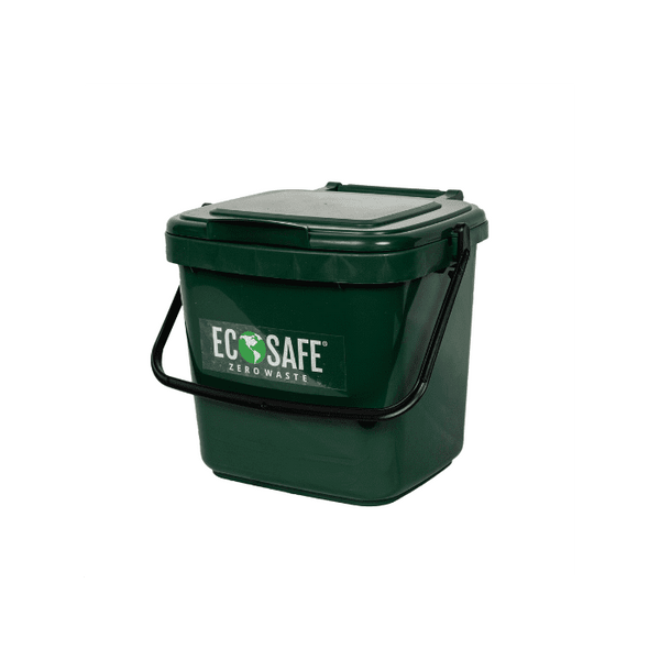 EcoSafe 2.5-Gallon Kitchen Caddy, Eco-Friendly Compost Container, Small Food Waste Bin for Food Scraps and Trash (QTY 1), SKU KCGRN