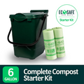 EcoSafe 6 Gallon Bin Caddy & Liners (QTY: 1 Bin + 24 Liners)