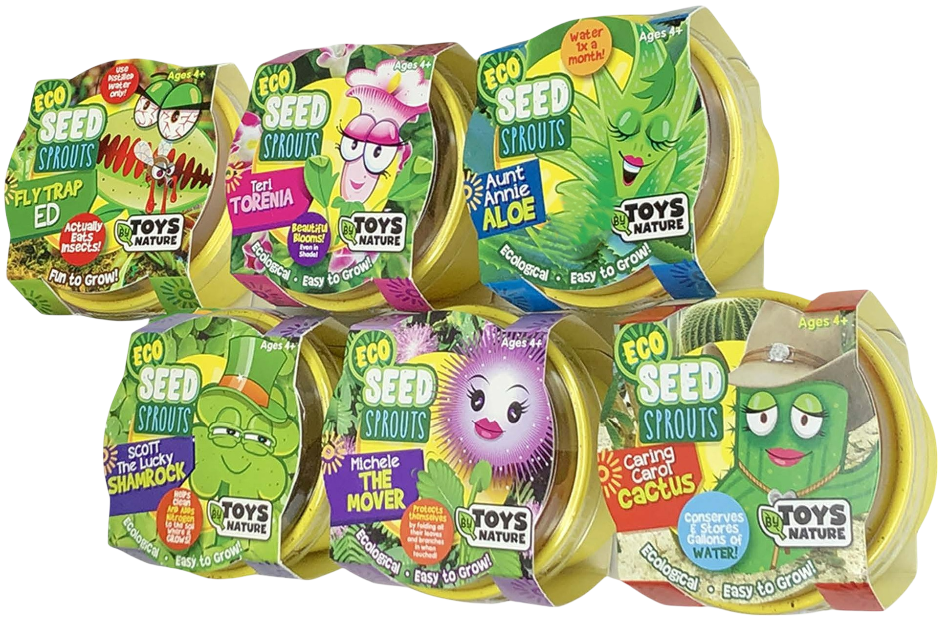 Eco Seed Sprouts 6 Variety Assortment Pack – 1 of Each