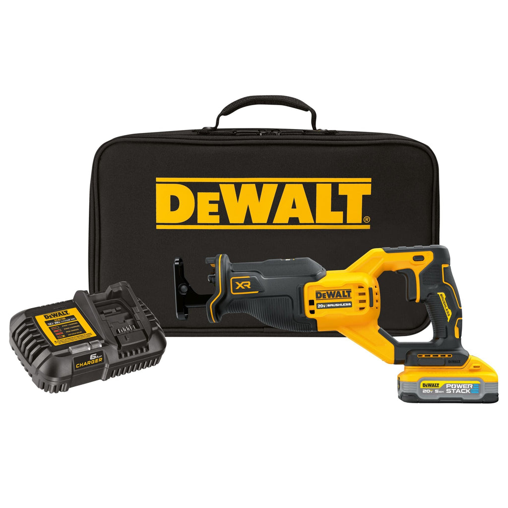 DeWalt DCS382H1 20V MAX* XR Brushless Cordless Reciprocating Saw Kit with DEWALT POWERSTACK 5Ah Battery