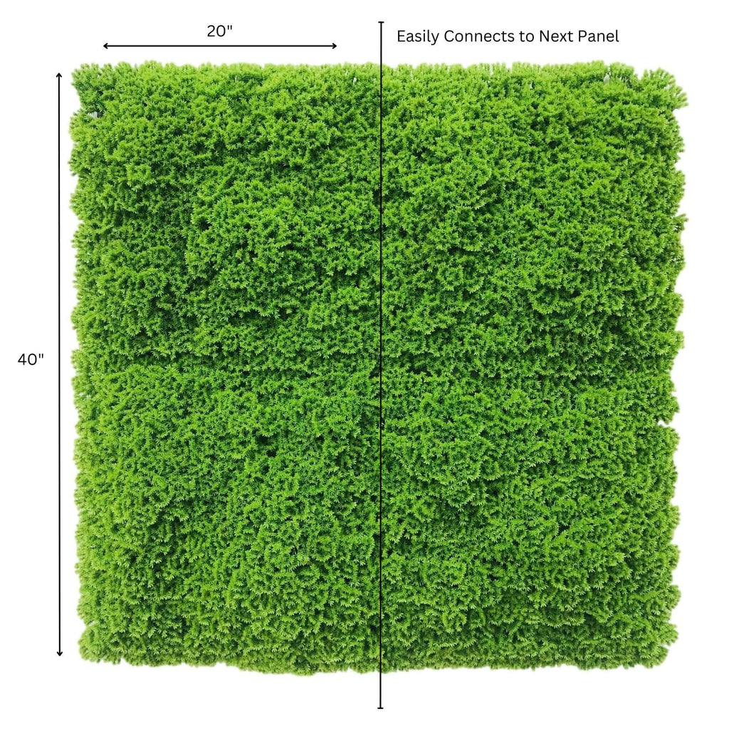 Evergreen Moss Artificial Green Wall Mat 33 SQ FT – UV Resistant – Commercial Grade (Clearance Price)