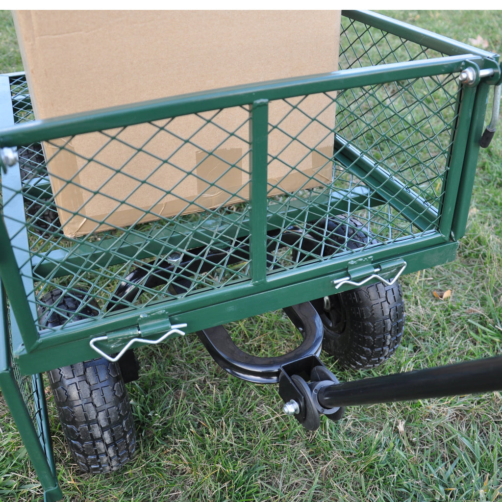 2-in-1 Garden Wagon and Flatbed Yard Cart