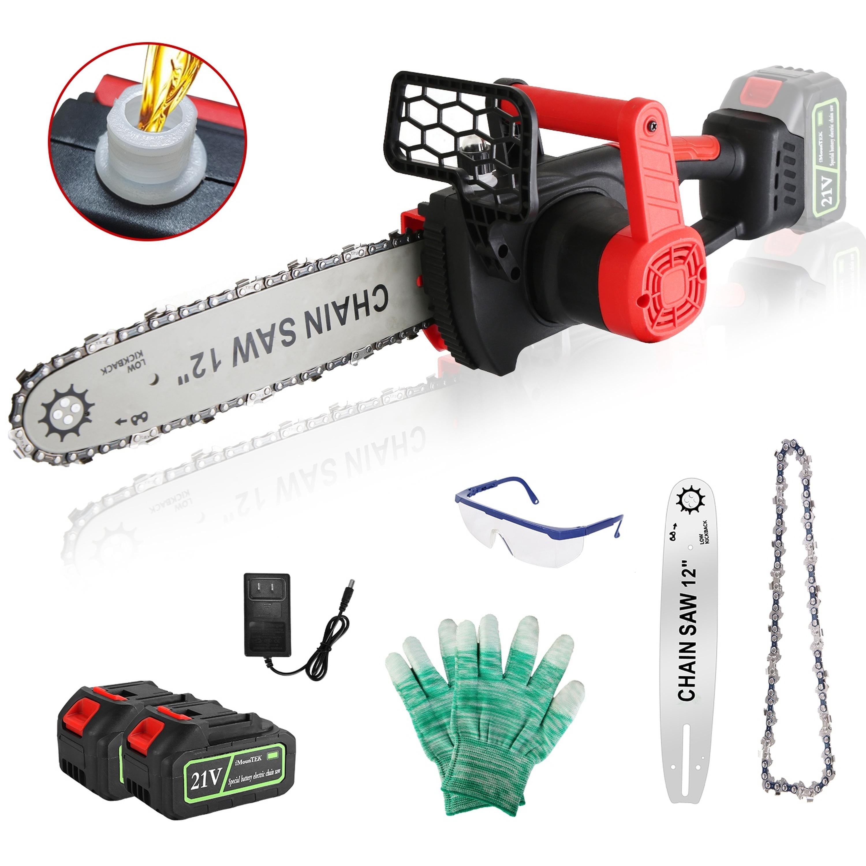12� Cordless Chainsaw w/ 2�21V 3.0Ah Battery & Charger Brushless Auto-Oiler