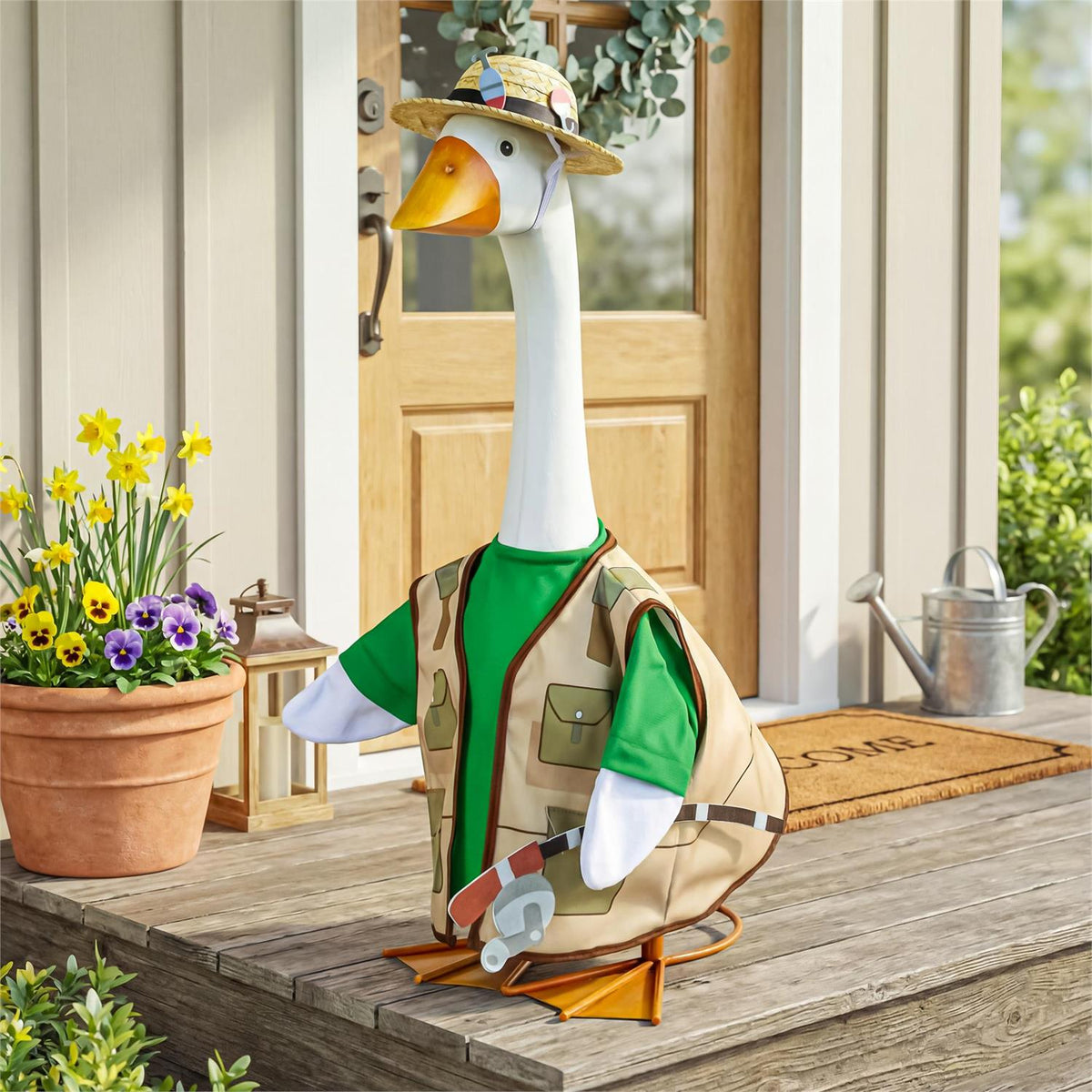 Fishing Outfit with Hat for 21-Inch Porch Goose
