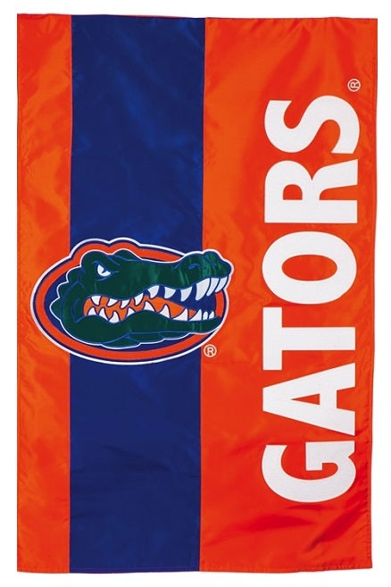 Florida Gators Garden Flag 2 Sided Applique Embellished