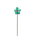 3-D Turquoise And Red Flower Garden Stake 2