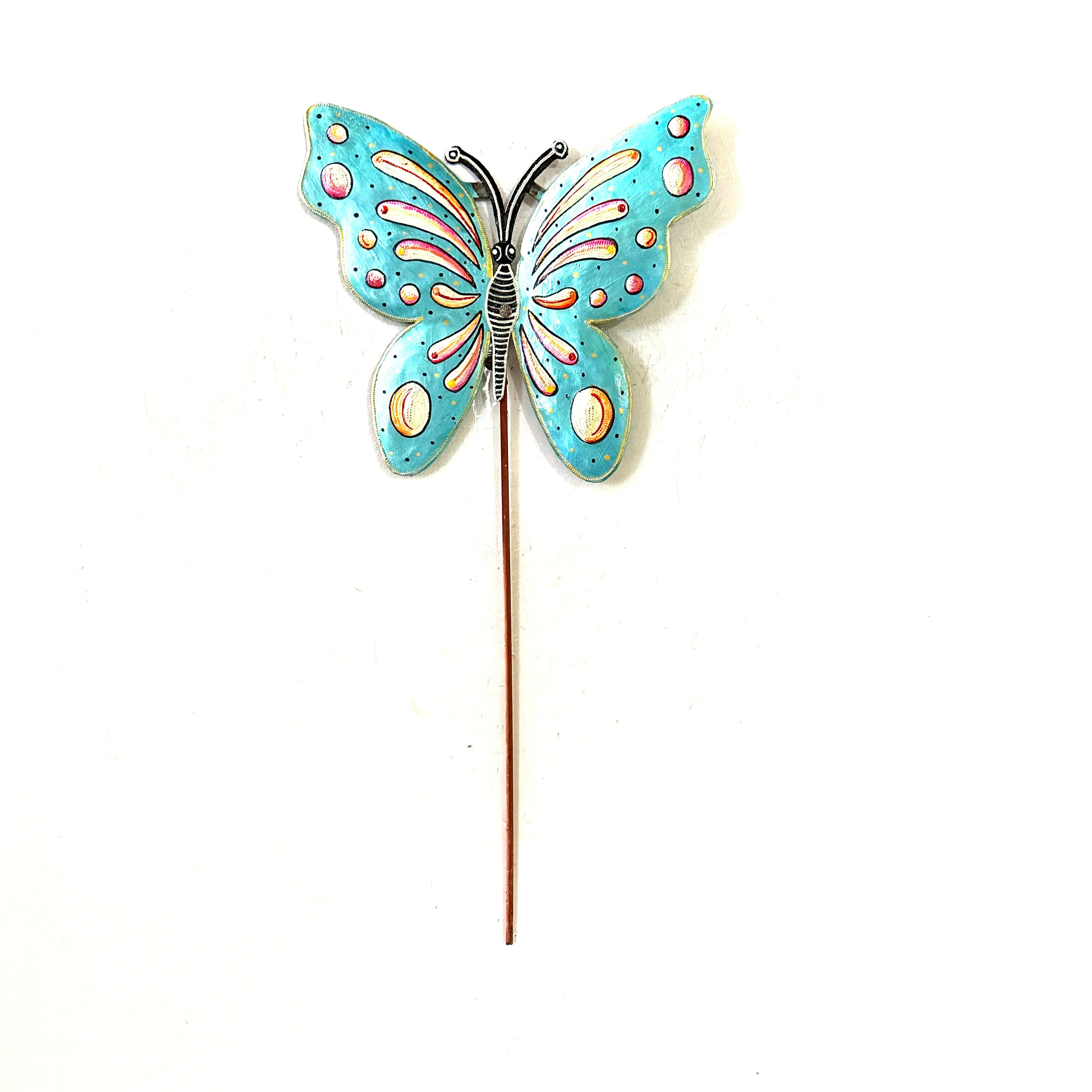Turquoise Butterfly Garden Stake