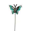 Black and Turquoise Butterfly Garden Stake