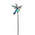 Blue Hummingbird Garden Stake- Painted