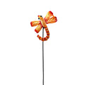 Little Orange Dragonfly Garden Stake