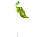 Green Peacock Garden Stake