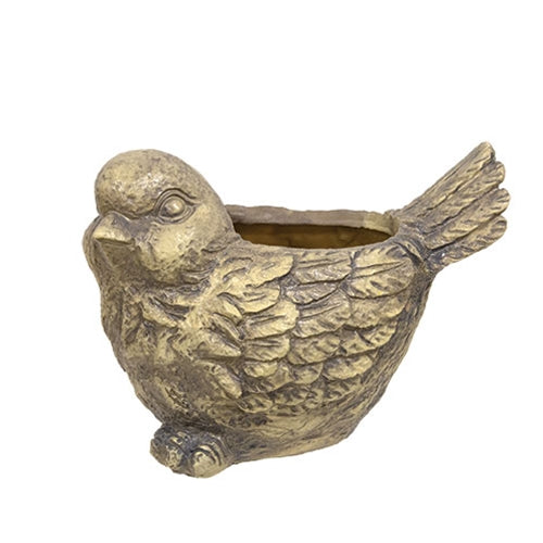 Rustic Resin Patina Bird Planter