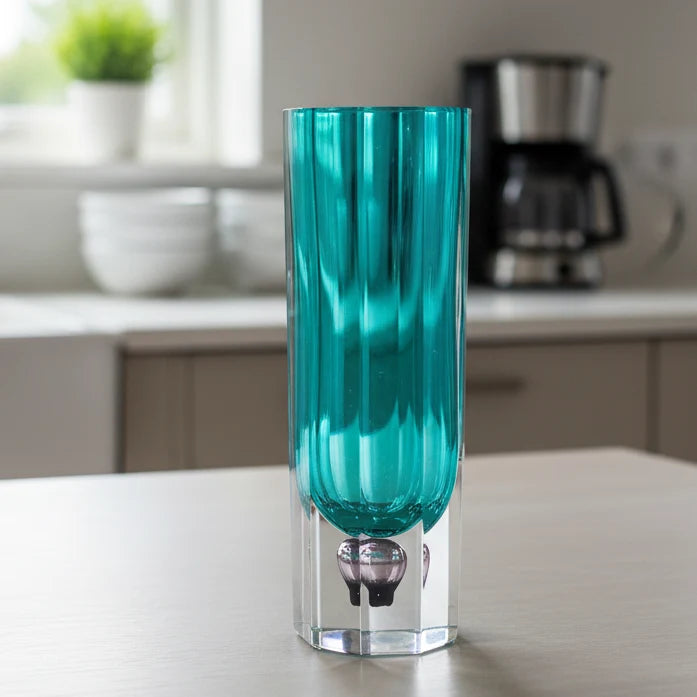 Elegant Glass Vase, 2 Color Options
