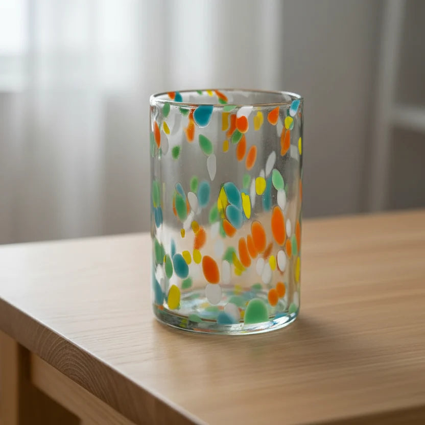 Multi Color Glass Vase, 2 Size Options