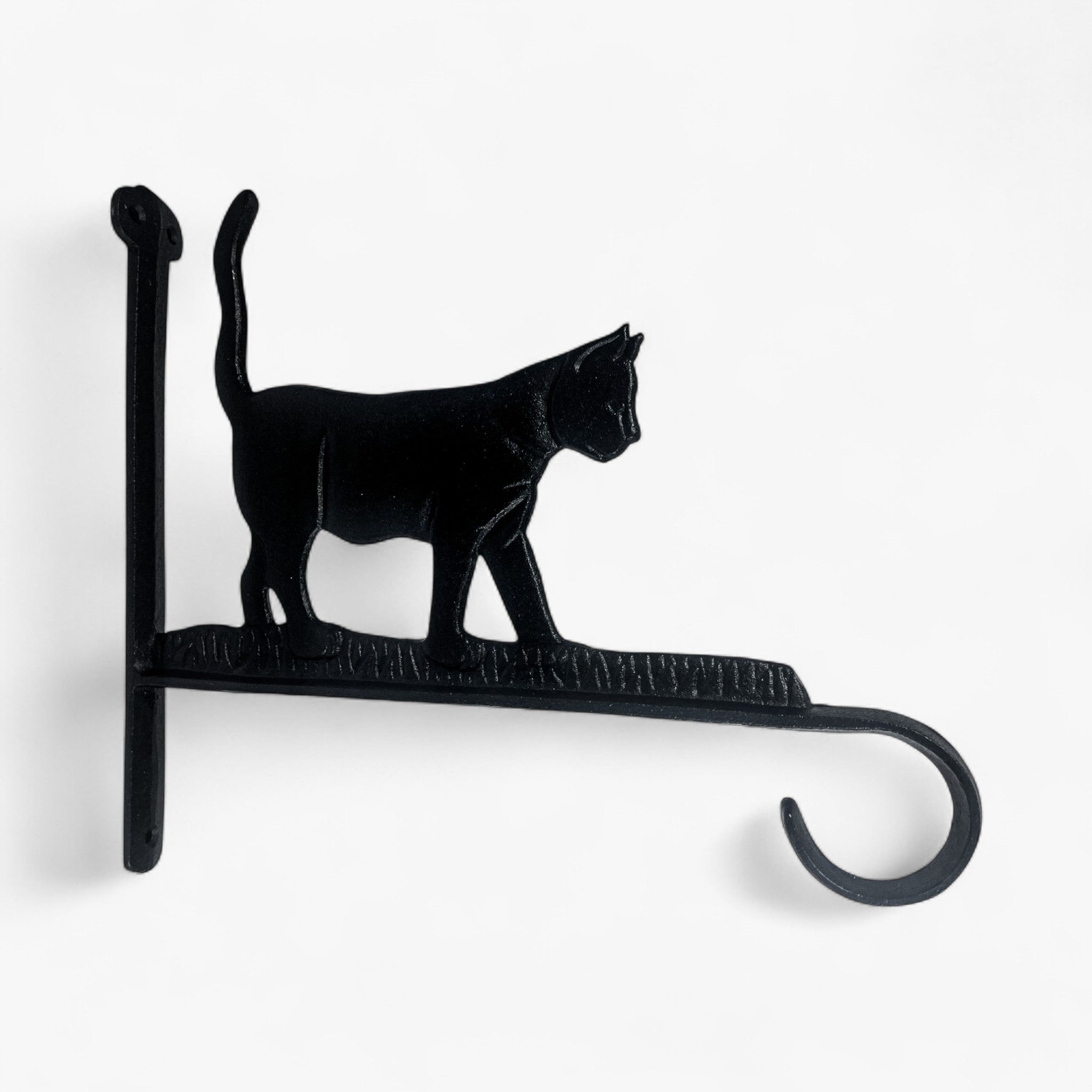 Cat Plant Hanger, Cast Iron Wall Bracket, Outdoor Garden