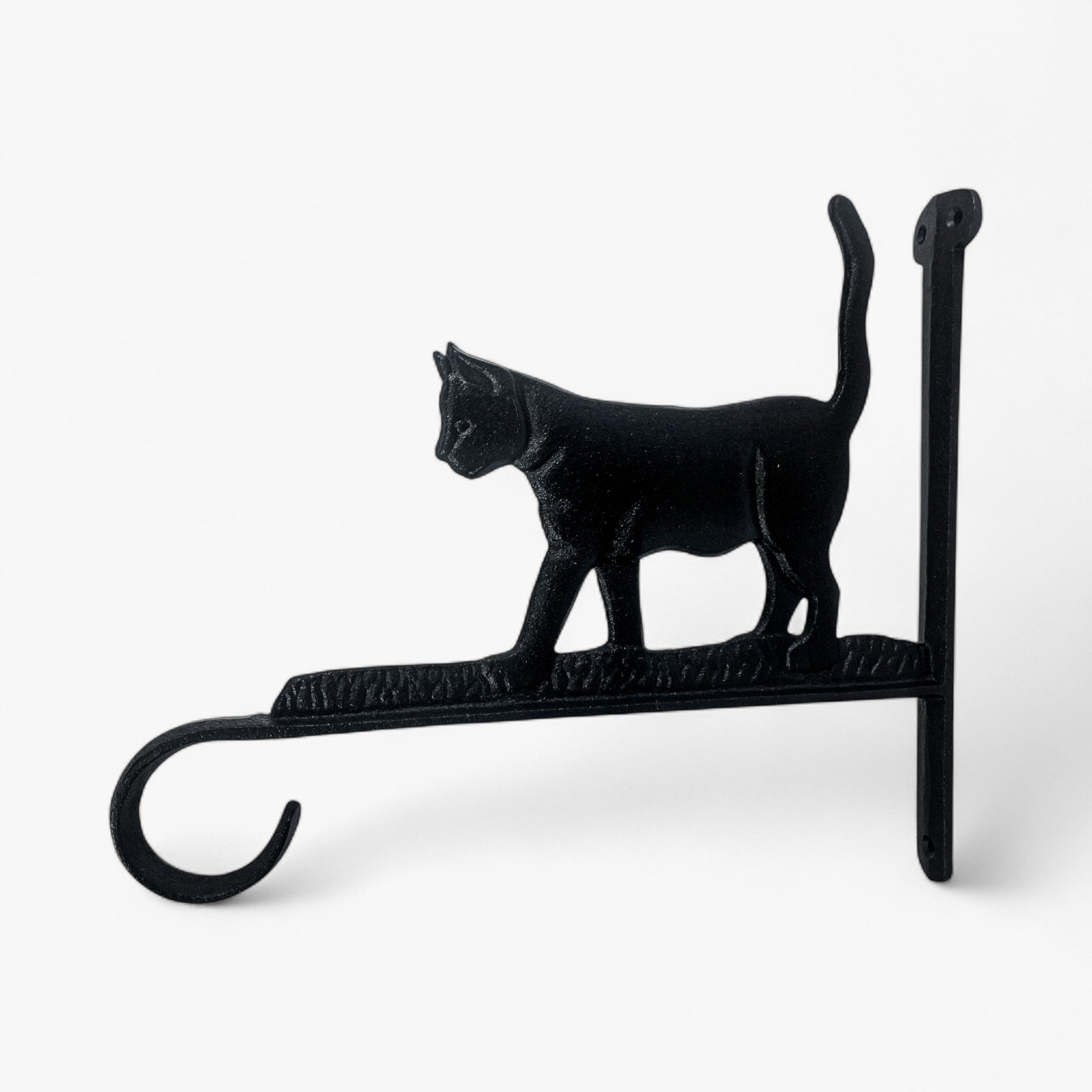 Cat Plant Hanger, Cast Iron Wall Bracket, Outdoor Garden