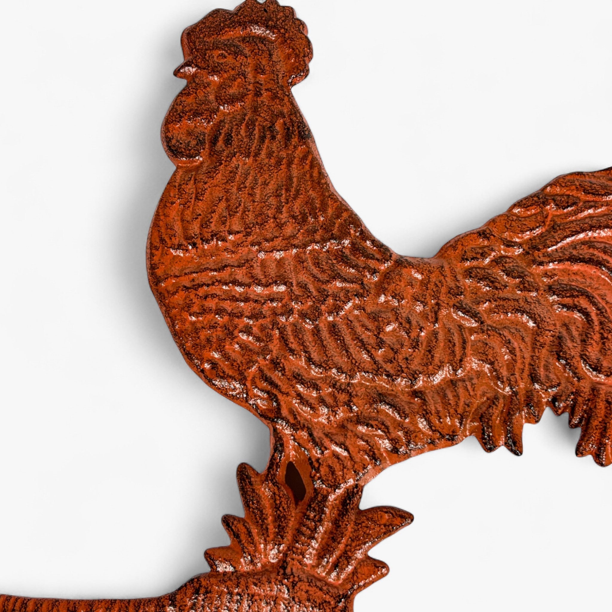 Rooster Plant Hanger, Cast Iron Wall Bracket for Porch or Garden