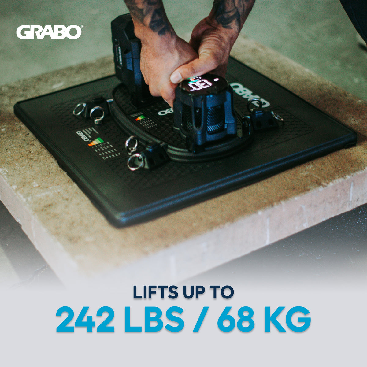 GRABO Smart Cut Foam Seal 400 for Rough Pavers, 242 lb