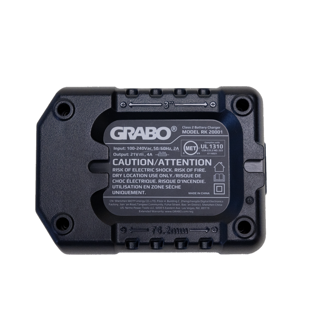 GRABO HighFlow 20V Battery Charger
