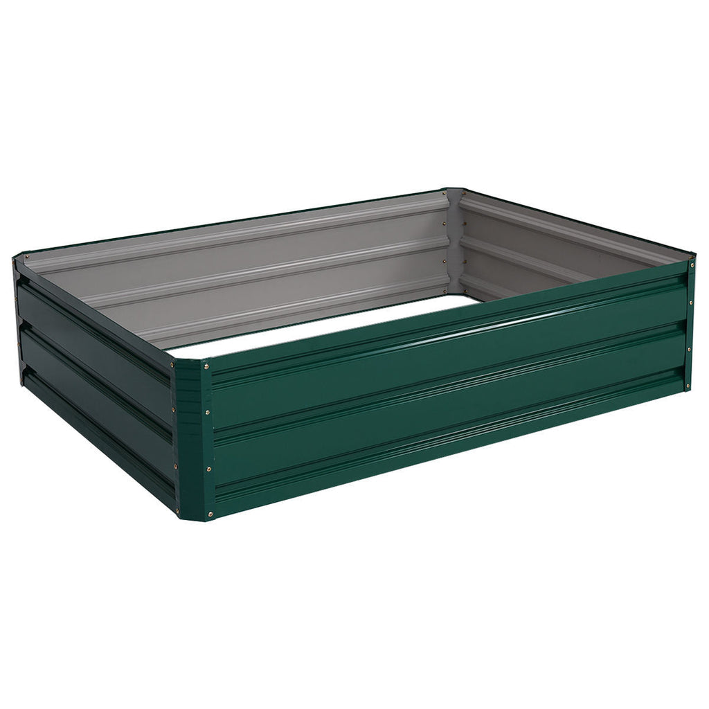 47.5 Inch Patio Raised Garden Bed Vegetable Flower Planter - Color: Dark Green - Size: 47 inches