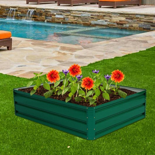47.5 Inch Patio Raised Garden Bed Vegetable Flower Planter - Color: Dark Green - Size: 47 inches