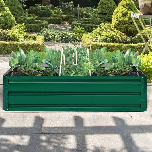 47.5 Inch Patio Raised Garden Bed Vegetable Flower Planter - Color: Dark Green - Size: 47 inches